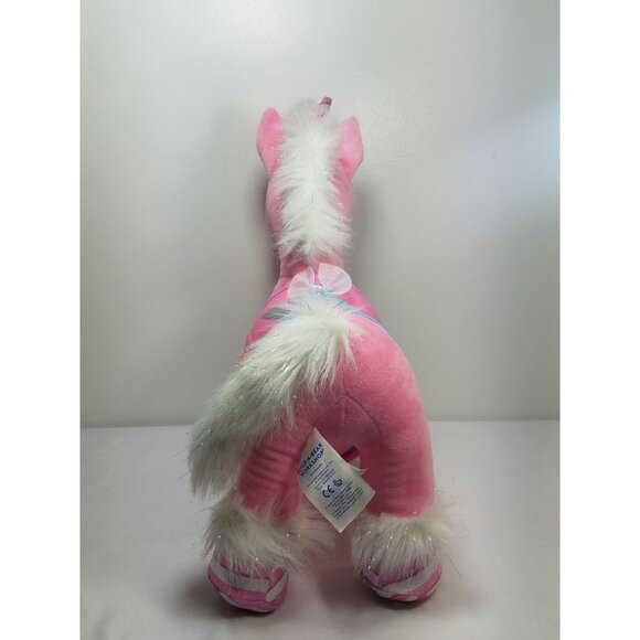 Build A Bear Pink Unicorn Pony Plush Candy Cane Swirl 2018 BAB Peppermint - Picture 4 of 11